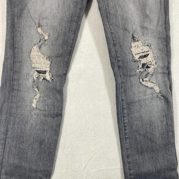 J Brand Rail Sweet Gray Distressed Slit Denim Jean - Picture 5 of 16